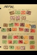 1907-1946 Used Collection On Leaves (62 Stamps) For More Images, Please Visit... - Nepal