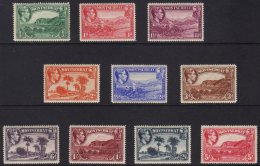 1938-48 Definitive Set Perf 14, SG 101a/110a, Very Fine Mint (10) For More Images, Please Visit... - Montserrat