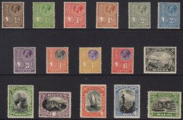 1926-27 Complete Set To 5s, SG 157/71, Fine Mint, Fresh (16) For More Images, Please Visit... - Malta (...-1964)