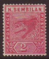 NEGRI SEMBILAN 1891 2c Rose SHORT "N",SG 3a,m,slight Rub At Corner For More Images, Please Visit... - Andere & Zonder Classificatie