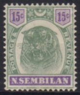 NEGRI SEMBILAN 1895-99 15c Green & Violet, SG 11, VFM For More Images, Please Visit... - Other & Unclassified