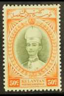 KELANTAN 1937-40 50c Grey-olive & Orange, SG 51, Very Fine Mint For More Images, Please Visit... - Andere & Zonder Classificatie