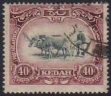 KEDAH 1921 40c Black & Purple Type I, SG 35, Fine Used. For More Images, Please Visit... - Andere & Zonder Classificatie