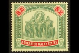 FMS 1922-34 $2 Green & Carmine 'Elephants', SG 78, NHM For More Images, Please Visit... - Sonstige & Ohne Zuordnung