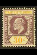 1906-12 30c Purple & Orange-yellow, Wmk MCA SG 162 VFM For More Images, Please Visit... - Straits Settlements