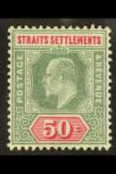 1904-10 50c Dull Green & Carmine, Wmk MCA SG 135 VFM For More Images, Please Visit... - Straits Settlements