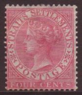 1867-72 4c Rose SG 12, Vf Mint. For More Images, Please Visit Http://www.sandafayre.com/itemdetails.aspx?s=487944 - Straits Settlements