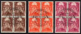 1957 Europa Set,Mi 572/4,SG 626/8,vfu BLKS Of 4,special Pmk's,12 For More Images, Please Visit... - Other & Unclassified