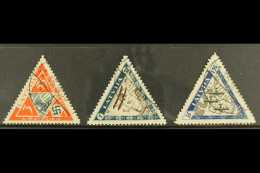 1933 Air Triangular Perf Set,SG 240A/42A,Michel 225/27 A, Vfu (3) For More Images, Please Visit... - Letland