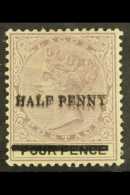 1893 ½d On 4d SURCHARGE DOUBLE, SG 42a, Fine Mint For More Images, Please Visit... - Nigeria (...-1960)