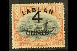 1899 4c On 8c Rose-red, SG 104, Fine Mint. For More Images, Please Visit... - North Borneo (...-1963)