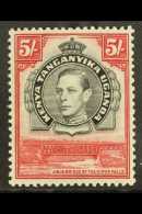 1938-54 5s Black & Carmine P13½, SG 148, Fine Mint For More Images, Please Visit... - Vide
