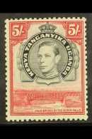 1938 5s Black & Carmine, Perf 13¼, SG 148, VFM. Crease, Cat £150 For More Images, Please Visit... - Vide