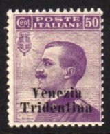 TRENTINO 1918 50c Bright Mauve, Sass 26, SG 26, NHM, Fresh For More Images, Please Visit... - Sin Clasificación