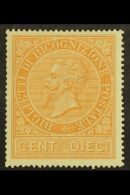 RECOGNITION 1894 10c Orange Ochre, Sass 1,  NHM. Cat €600 (£455) For More Images, Please Visit... - Non Classificati