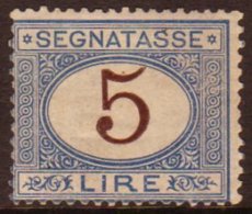 POST DUE 1870-74 5L Brown & Blue,Sa 13,SG D36,mint Regummed For More Images, Please Visit... - Sin Clasificación