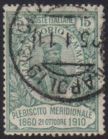 1910 Garibaldi 15c+5c Green, Sass 90, Fine Cds Used. For More Images, Please Visit... - Non Classificati