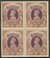 1937-40 2r Purple & Brown, SG 260, NHM Block Of 4 For More Images, Please Visit... - Andere & Zonder Classificatie