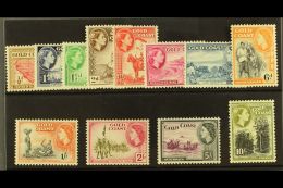 1952-54 Definitives Complete Set, SG 153/64, NHM. (12) For More Images, Please Visit... - Goudkust (...-1957)