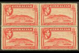 1938-51 1½d Carmine, Perf 14, SG 123, Nhm Block Of Four For More Images, Please Visit... - Gibraltar