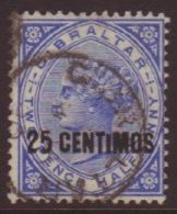 1889 25c On 2½d SMALL "I" Variety, SG 18ab, Fine Cds Used For More Images, Please Visit... - Gibraltar