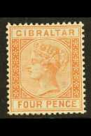 1886-87 4d Orange-brown, SG 12, Mint For More Images, Please Visit... - Gibraltar