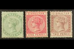 1886-87 ½d, 1d, And 2d, SG 8/10, Mint (3 Stamps) For More Images, Please Visit... - Gibraltar