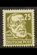 1952-53 Famous Men 25pf Olive-green (Mi 334, SG E89) VF NHM. For More Images, Please Visit... - Sonstige & Ohne Zuordnung