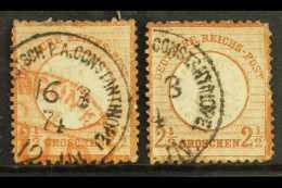 1872 2½g Brown, Mi V21a, Constantinople Cds's, Small Faults (2) For More Images, Please Visit... - Altri & Non Classificati