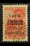 PANEVEZYS 1941 5k Local Opt In Black, Michel 4b, Used For More Images, Please Visit... - Other & Unclassified
