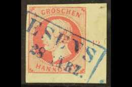 HANOVER 1864-5 1g Rose P-en-arc Mi23y VFU Huge Marg. 12 In Margin For More Images, Please Visit... - Otros & Sin Clasificación