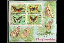 1980 Abuko Reserve - Butterflies Mini-shet, SG MS435, NHM For More Images, Please Visit... - Gambia (...-1964)