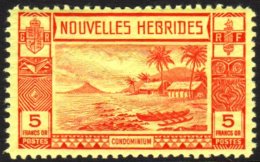 N. HEBRIDES 1938 5f Red / Yellow, SG F63, Yv 110, Very Fine Mint. For More Images, Please Visit... - Andere & Zonder Classificatie