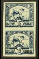 INDO-CHINA 1931-9 15c Blue, Imperf Vertical Pair Yv 162Aa NHM For More Images, Please Visit... - Other & Unclassified