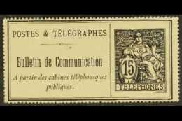 TELEPHONE 1900-06 15c Black,Yv 23,fine Unused No Gum As Issued For More Images, Please Visit... - Other & Unclassified