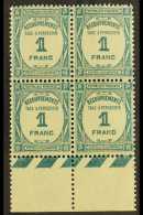 DUES 1927-31 1f Deep Bluish Green,Yv 60,SG D459,NHM BLOCK Of 4 For More Images, Please Visit... - Otros & Sin Clasificación