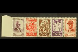 1943 National Relief Fund Strip (Yvert 580A, SG 784a) NHM. (5) For More Images, Please Visit... - Altri & Non Classificati