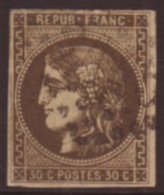 1870 30c Brown Bordeaux Issue,SG 175,Yvert 47,good Used,4 Margins For More Images, Please Visit... - Altri & Non Classificati