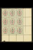 1889-94 Grey & Rose,SG 119,Mi 32 Ab,Fa 32,NHM Corner BLOCK Of 9 For More Images, Please Visit... - Other & Unclassified