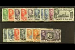 1938 Geo VI Set Complete, SG 157/63, Vf Mint. (18) For More Images, Please Visit... - Falklandeilanden