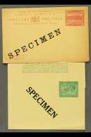 1903 1d+1d P/s Card & 1927 ½d Wrapper, "SPECIMEN" Opt, Unused (2) For More Images, Please Visit... - Dominica (...-1978)