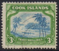 1938 3s Greenish-blue And Green, SG 129, Fine Used For More Images, Please Visit... - Cook