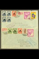 AVIANCA 1951 Air Covers To England, "A" Opts + Colombia Stamps(5) For More Images, Please Visit... - Colombia