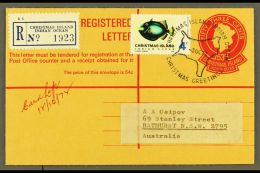 1972 53c Reg Env To NSW Uprated 4c Fish, Tied Xmas Greetings Canc For More Images, Please Visit... - Christmas Island