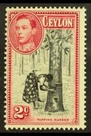 1938 2c Blk And Carmine,  Perf 13½x13, SG 386a, Vf Mint. For More Images, Please Visit... - Ceilán (...-1947)