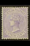 1872-80 16c Pale Violet, SG 126, Fresh Unused No Gum. For More Images, Please Visit... - Ceilán (...-1947)
