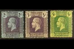 1921-26 2s, 3s & 5s Wmk SCA, SG 80/82, Vfm, Fresh (3) For More Images, Please Visit... - Cayman (Isole)