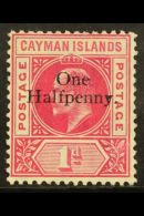 1907 ½d On 1d Carmine, SG 17, Very Fine Mint For More Images, Please Visit... - Kaaiman Eilanden