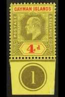 1907-09 4d Black & Red/yellow, SG 29, VFM With Control "1" For More Images, Please Visit... - Caimán (Islas)