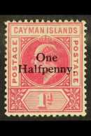 1907 ½d On 1d Carmine, SG 17, VFM. For More Images, Please Visit... - Cayman Islands